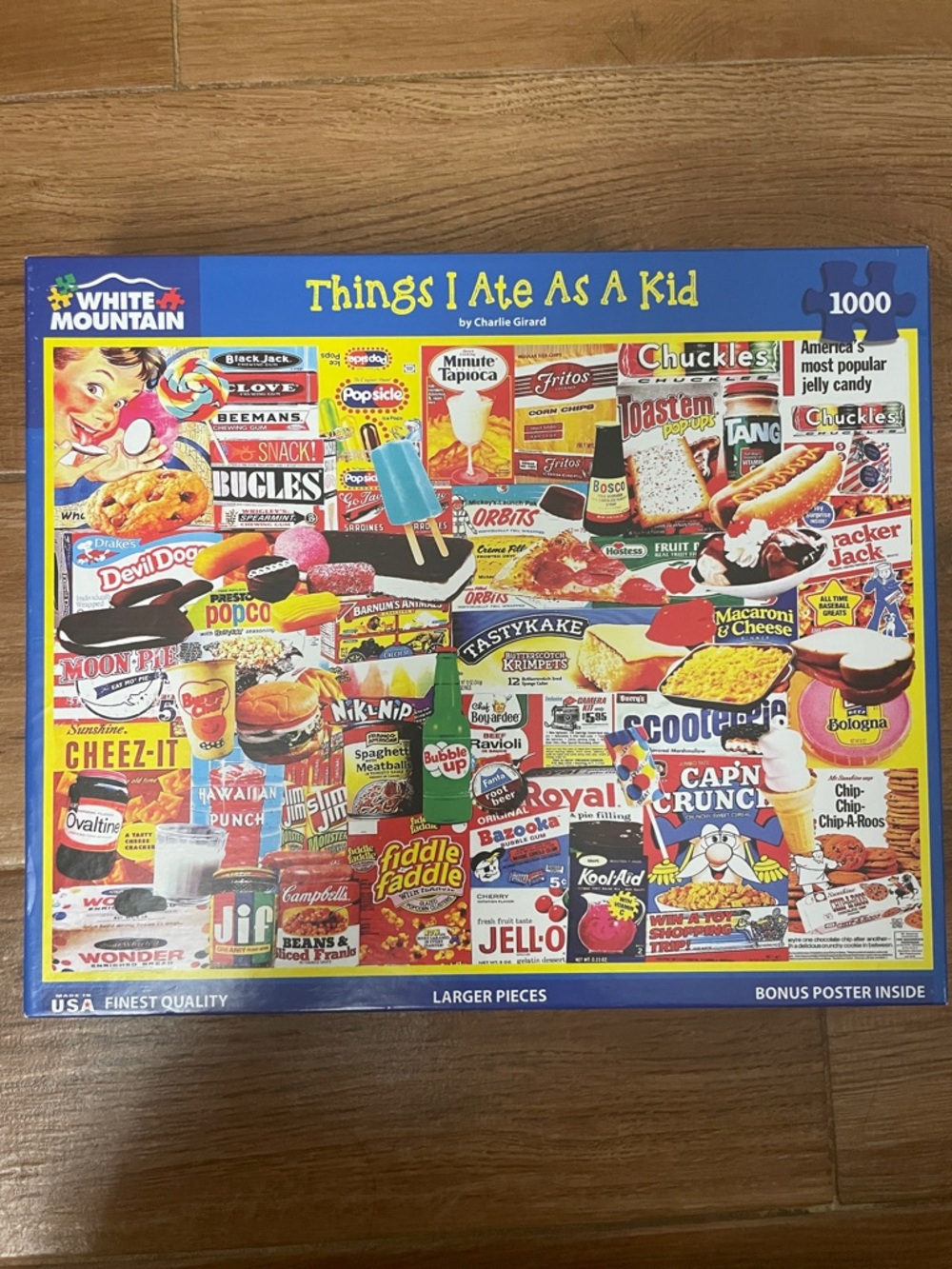 White Mountain “Things I Ate As A Kid” 1000-Piece Puzzle + Bonus Poster